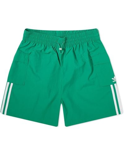 adidas 3 Stripe Cargo Shorts - Green