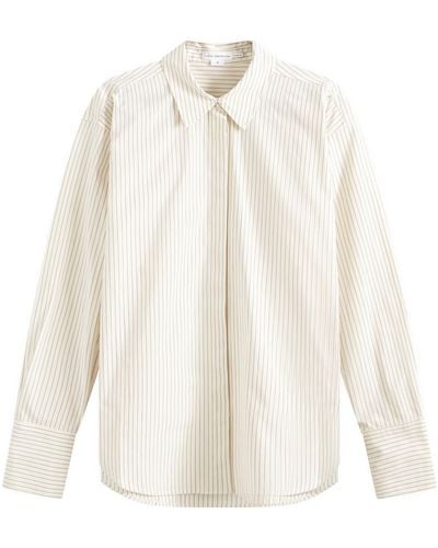 GOOD AMERICAN Stripe Poplin Shirt - White