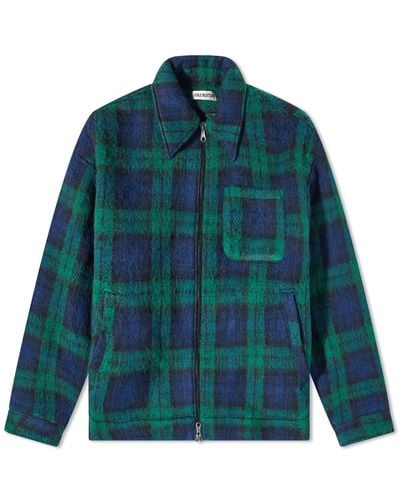 Cole Buxton Flannel Overshirt - Green