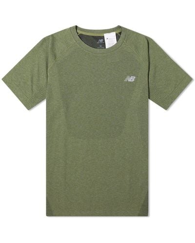 New Balance Nb Athletics Seamless T-Shirt - Green