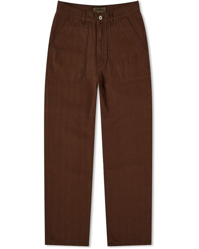 Uniform Bridge Hbt Deck Trousers - Brown