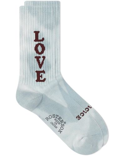 Rostersox Tie Dye Love Socks - Blue