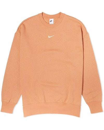 Nike Phoenix Fleece Crew Sweat - Orange