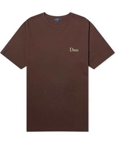 Dime Classic Logo T-Shirt - Brown