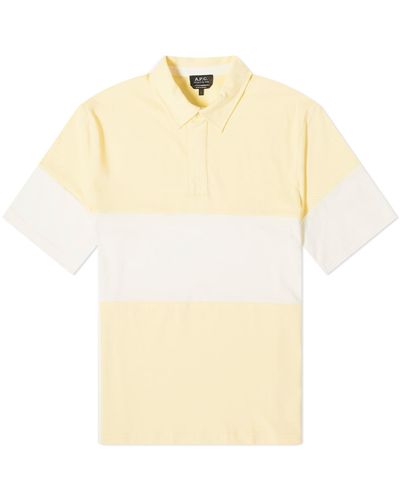 A.P.C. Kenneth Colourblock Polo Shirt - Natural