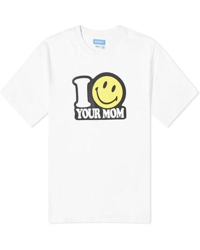 Market Smiley Your Mom T-Shirt - White