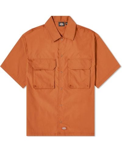 Dickies Fishersville Short Sleeve Utility Shirt - Brown