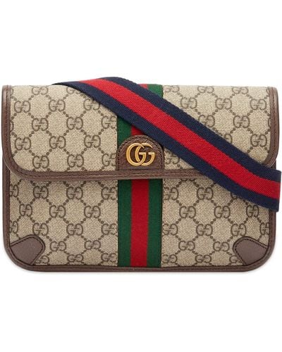 Gucci Ophidia Gg Monogram Belt Bag - Red