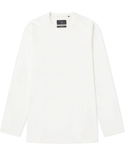 Y-3 Core Logo Long Sleeve T-Shirt - White