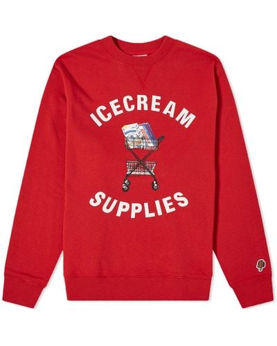 ICECREAM Supplies Crew Sweat - Red