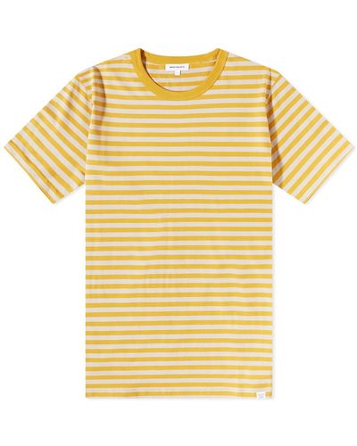 Norse Projects Niels Classic Stripe T-Shirt - Yellow