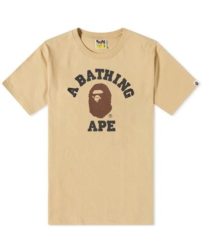 A Bathing Ape University T-Shirt C - Natural