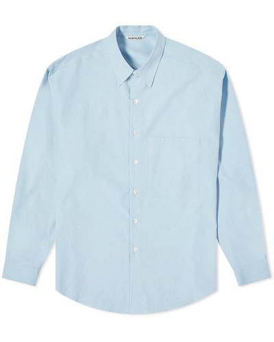 AURALEE Washed Finx Shirt Sax - Blue