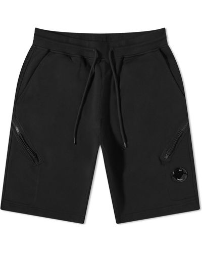 C.P. Company Lens Detail Loopback Sweat Shorts - Black