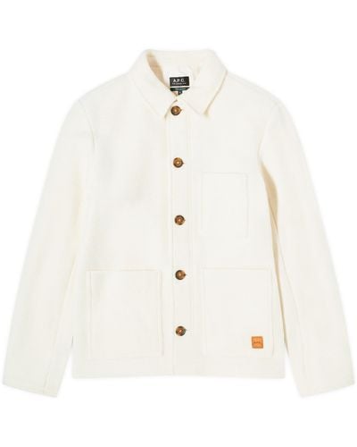 A.P.C. Emile Wool Chore Jacket - White