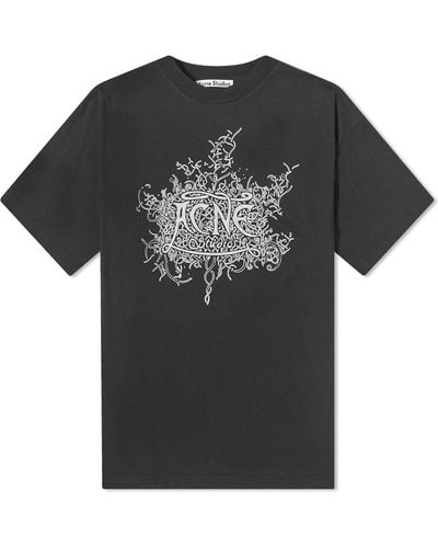 Acne Studios Extorr Devil Logo T-Shirt - Black
