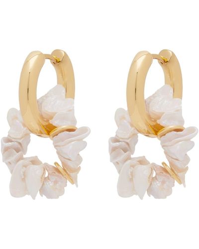 Anni Lu Pearl Power Hoop Earrings - Metallic