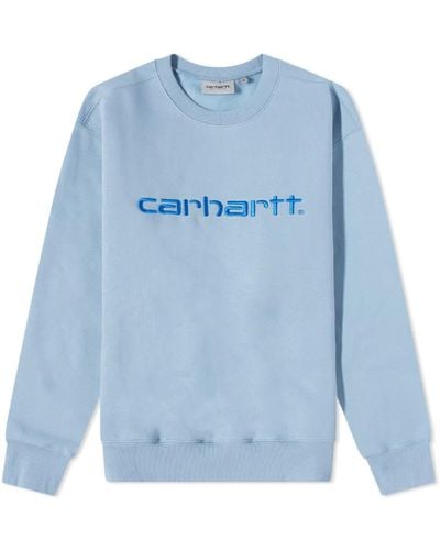 Carhartt Logo Sweat - Blue