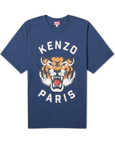 KENZO Lucky Tiger Oversized T-Shirt - Blue