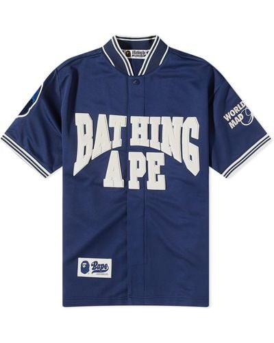 A Bathing Ape Baseball Jersey - Blue