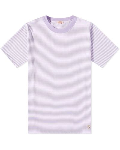 Armor Lux 59643 Organic Stripe T-Shirt - Purple