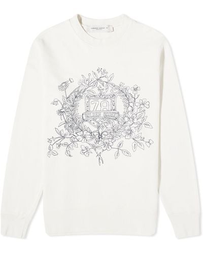 Golden Goose Crest Embroidery Crew Sweat - White