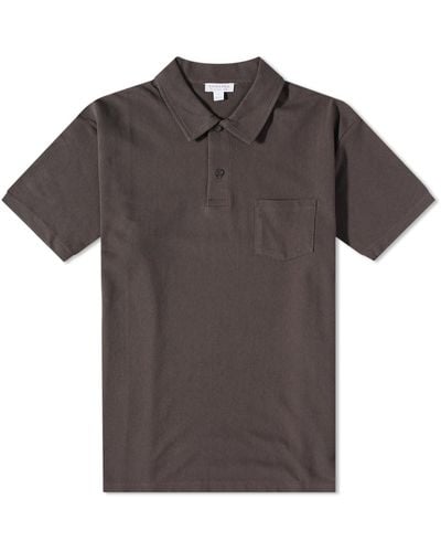 Sunspel Riviera Polo Shirt - Gray