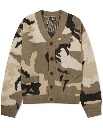 PATTA Woodland Camo Knitted Cardigan - Brown