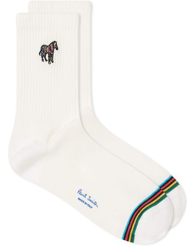 Paul Smith Zebra Sports Socks - White