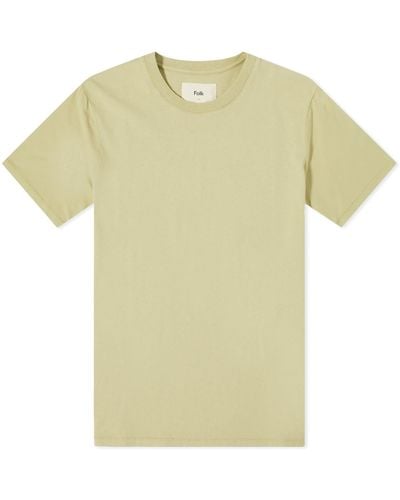 Folk Contrast Sleeve T-Shirt - Yellow