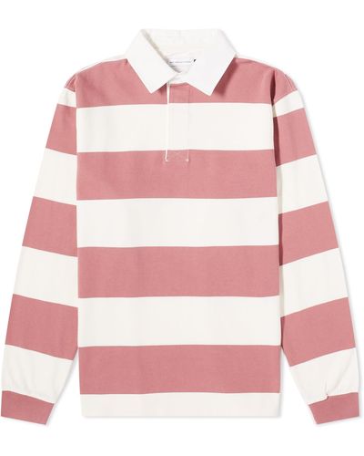 Pop Trading Co. Stripe Ruby Polo Shirt - Pink