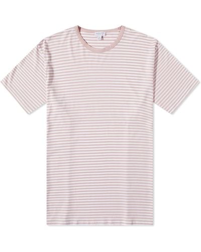 Sunspel Classic Crew Neck T-Shirt - Pink