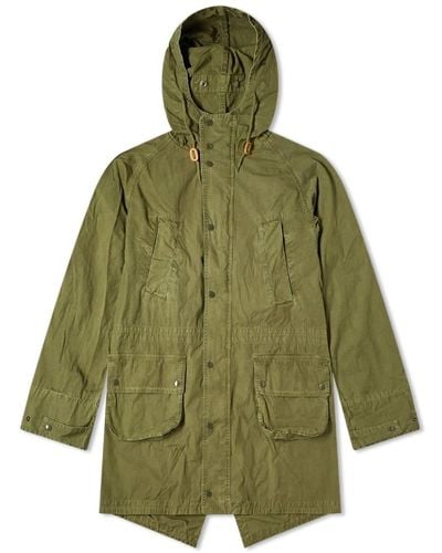 Barbour X Engineered Garments Washed Highland Parka - Green