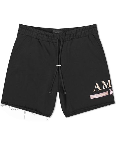 Amiri Watercolour Bar Sweat Shorts - Black