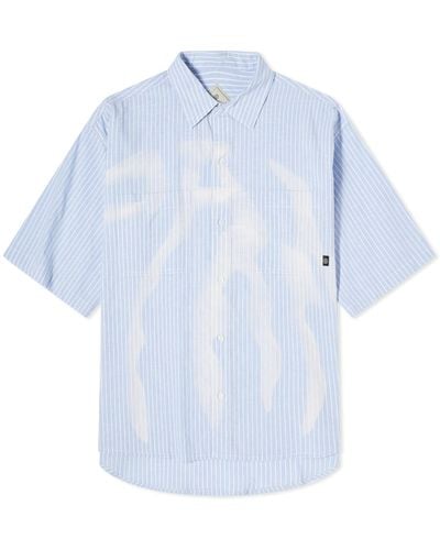 Pam Cadence Boxy Short Sleeve Shirt - Blue