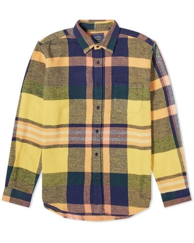 Portuguese Flannel Tirol Check Shirt - Yellow