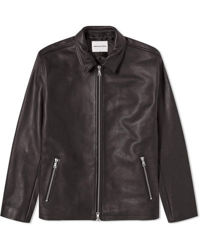 MKI Miyuki-Zoku Ndm Leather Rider Jacket - Black