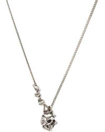 Alexander McQueen Skull & Snake Necklace - Metallic