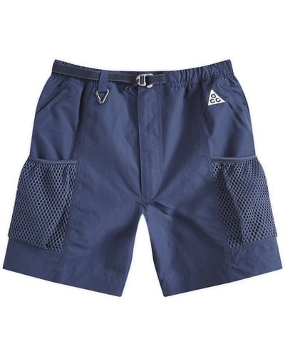Nike Acg Snowgrass Cargo Shorts - Blue