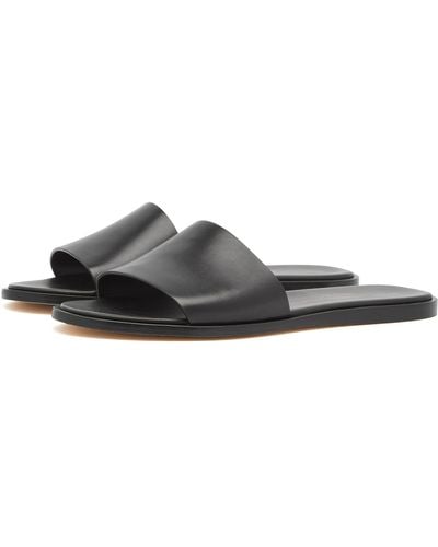 Common Projects By Common Projects Leather Slides - Black