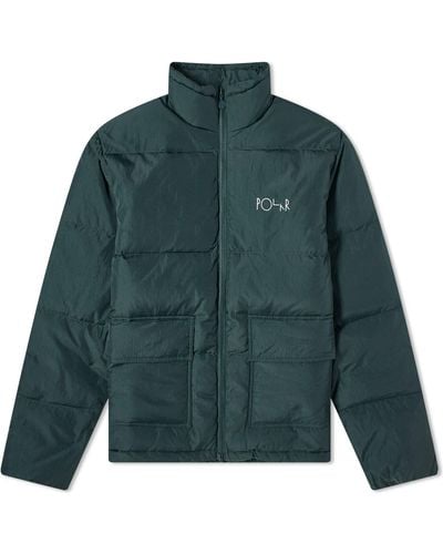 POLAR SKATE Pocket Puffer Jacket - Green