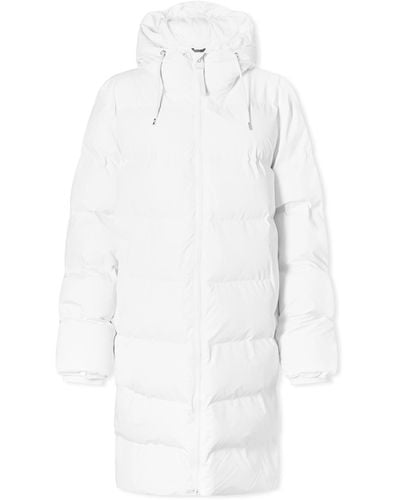 Rains Alta Long Puffer Jacket - White
