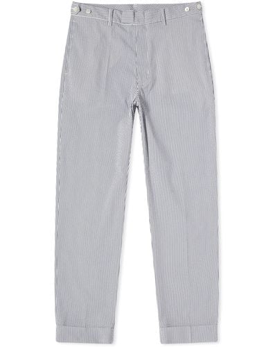 Beams Plus Coolmax® Seersucker Ivy Trousers - Grey