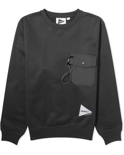 Gramicci X And Wander Pocket Sweatshirt - Black