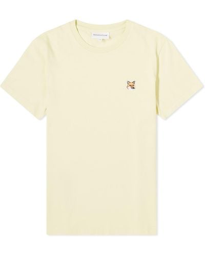 Maison Kitsuné Fox Head Patch Regular T-Shirt - Yellow