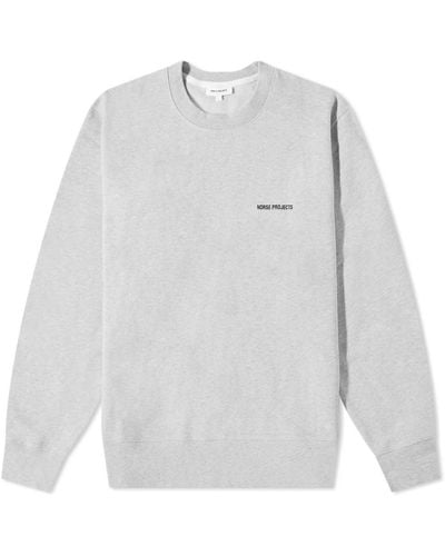 Norse Projects Arne Logo Crew Sweat - White