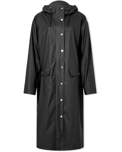 Samsøe & Samsøe Rain Mac Hooded Overcoat - Black