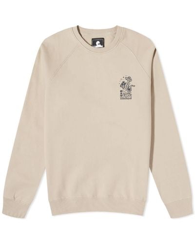 Edwin Agaric Village Crew Sweat - White