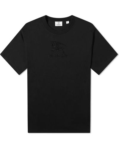 Burberry Tempah Embroidered Logo T-Shirt - Black
