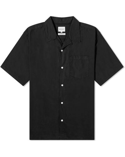Norse Projects Carsten Cotton Tencel Vacation Shirt - Black
